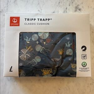 Stokke Tripp Trapp Highchair cushion blue with ocean